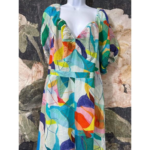 New Anthropologie Ranna Gill Tie-Back Cutout Jumpsuit Size  3x - Picture 7 of 9
